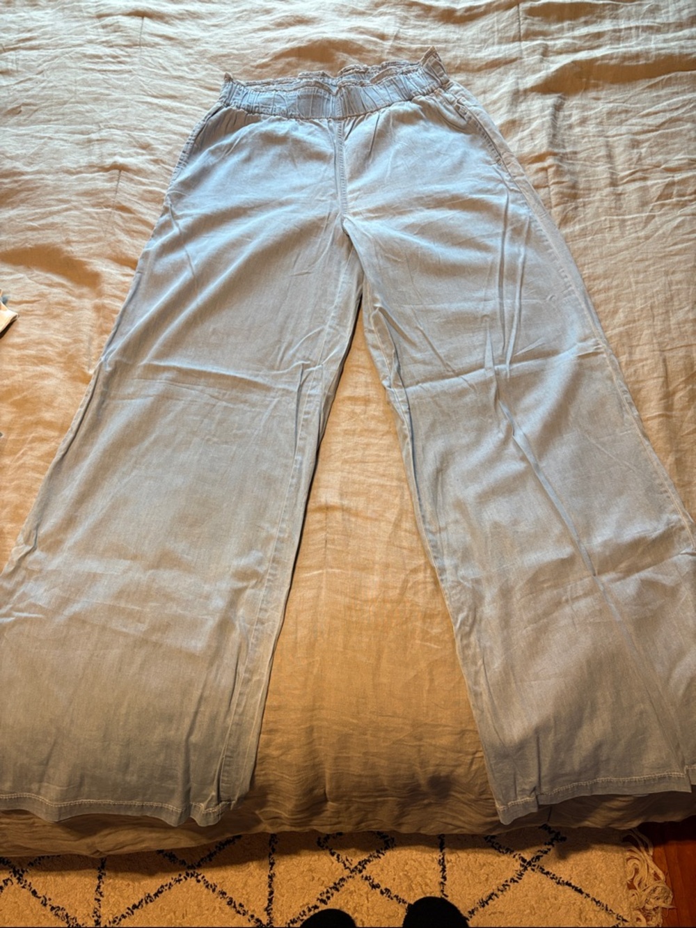 Sincerely Jules Light Blue Wide-Leg Trousers